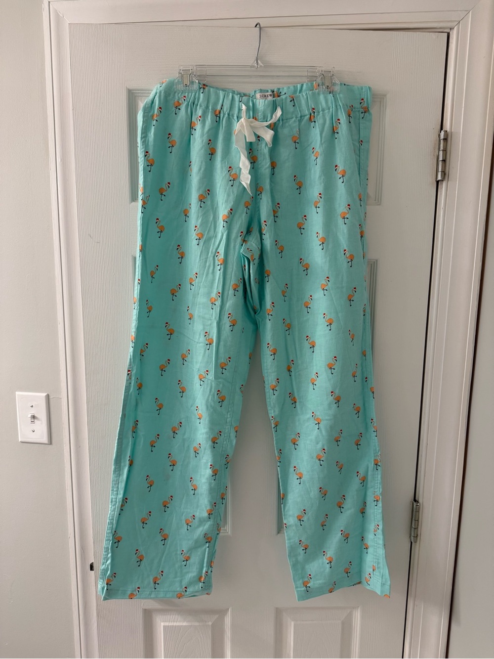 Light Teal Flamingo Print Pajama Pants